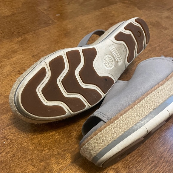 Timberland Grey Espadrille Wedge Sandal 8 - Picture 7 of 11